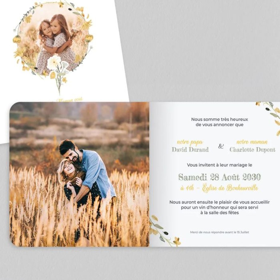 Wholesale Planet cards Faire-Part Mariage Une Famille Champetre