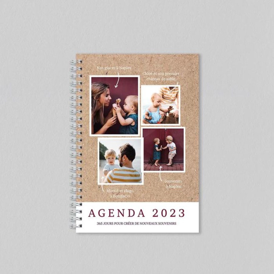 Hot Planet cards Agenda Personnalise Kraft Et Photos