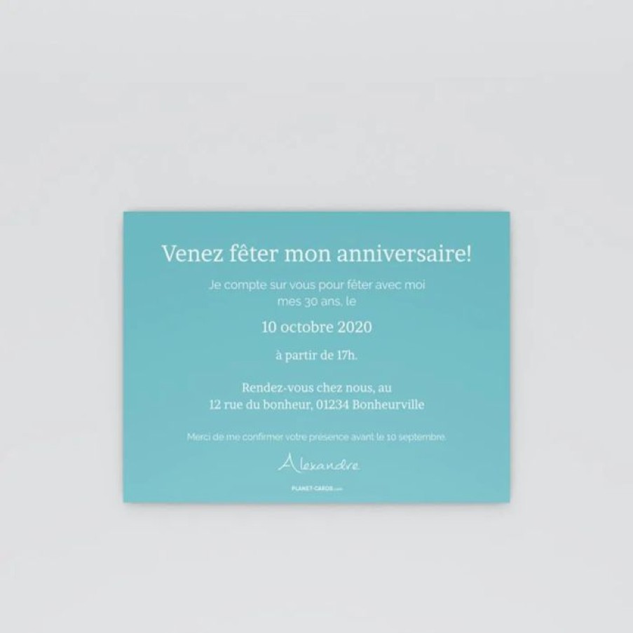 Clearance Planet cards Carte Invitation Anniversaire Pele Mele 30 Ans