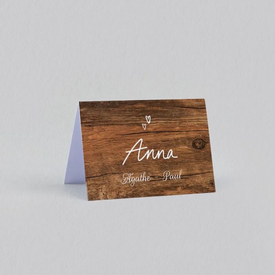 New Planet cards Marque Place Mariage Bois Et Amour