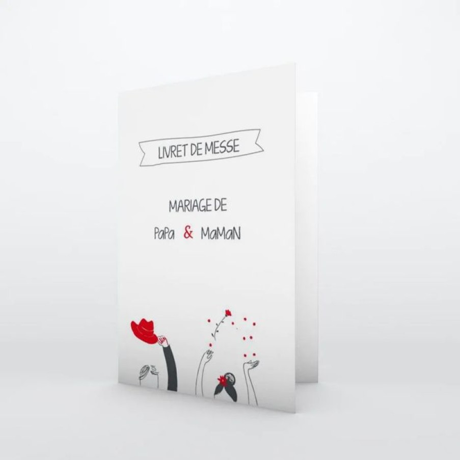 Wholesale Planet cards Livret De Messe De Mariage Illustration Papa Et Maman