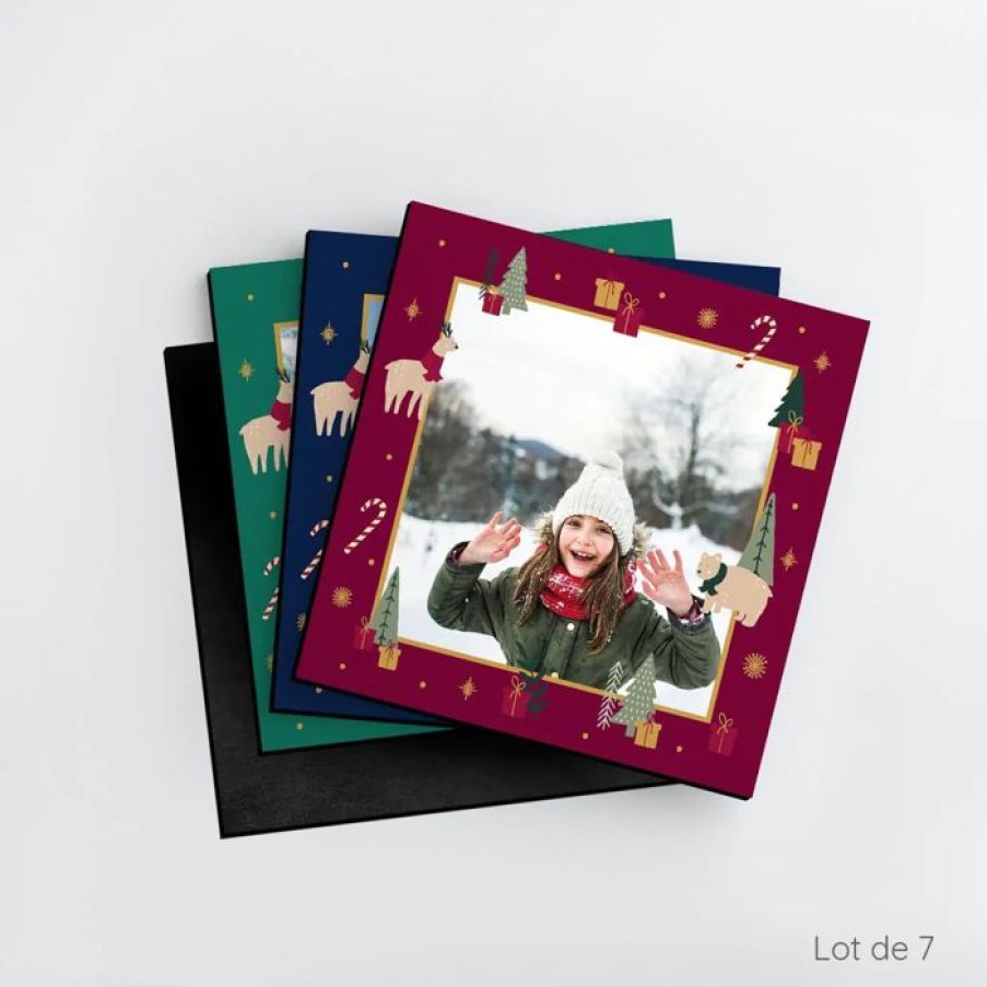 Wholesale Planet cards Magnet Photo Animaux De Noel Et Photo 8X8