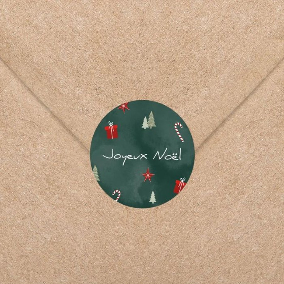 Online Planet cards Stickers Pour Enveloppes Voeux Un Soir De Noel