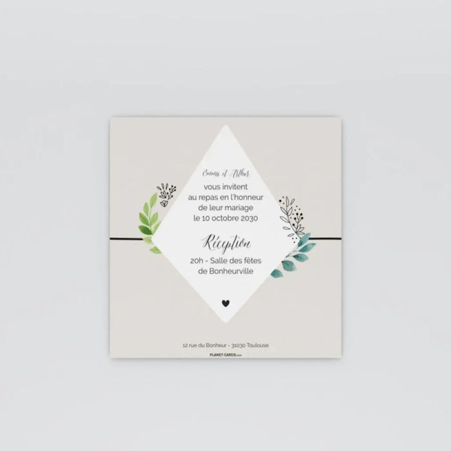 Hot Planet cards Carte D'Invitation Mariage Boheme Chic