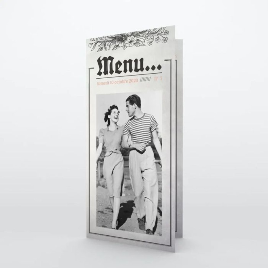 New Planet cards Menu De Mariage Journal Ancien