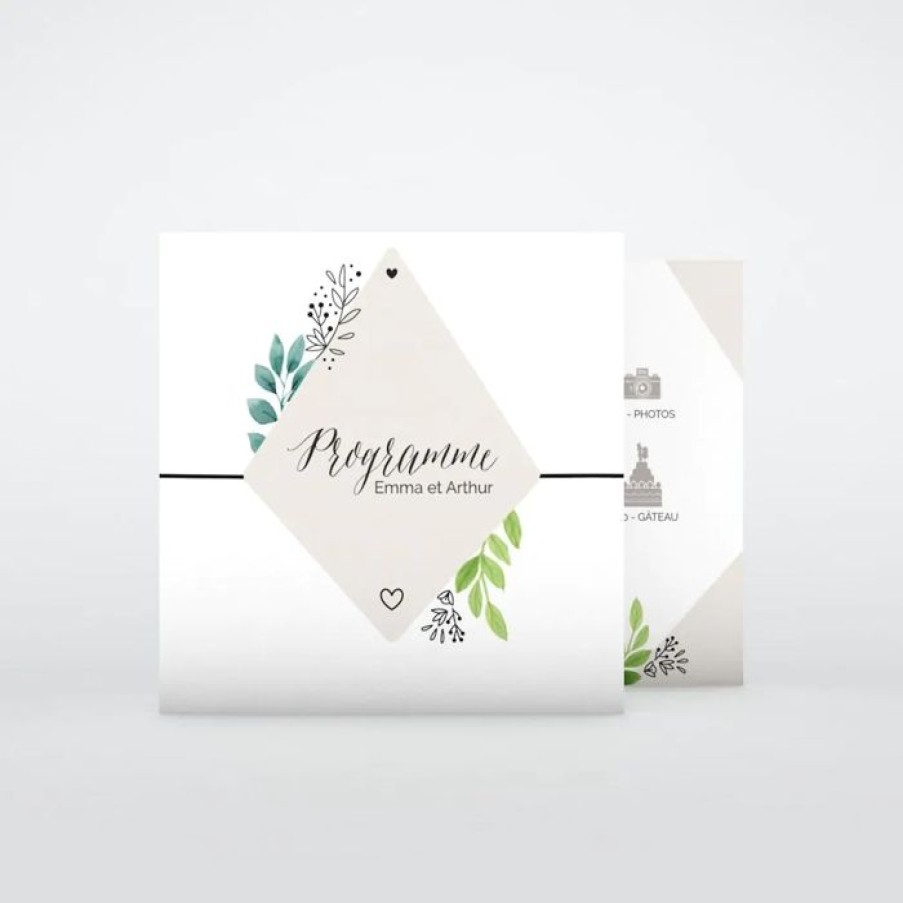 Best Planet cards Programme De Mariage Boheme Chic