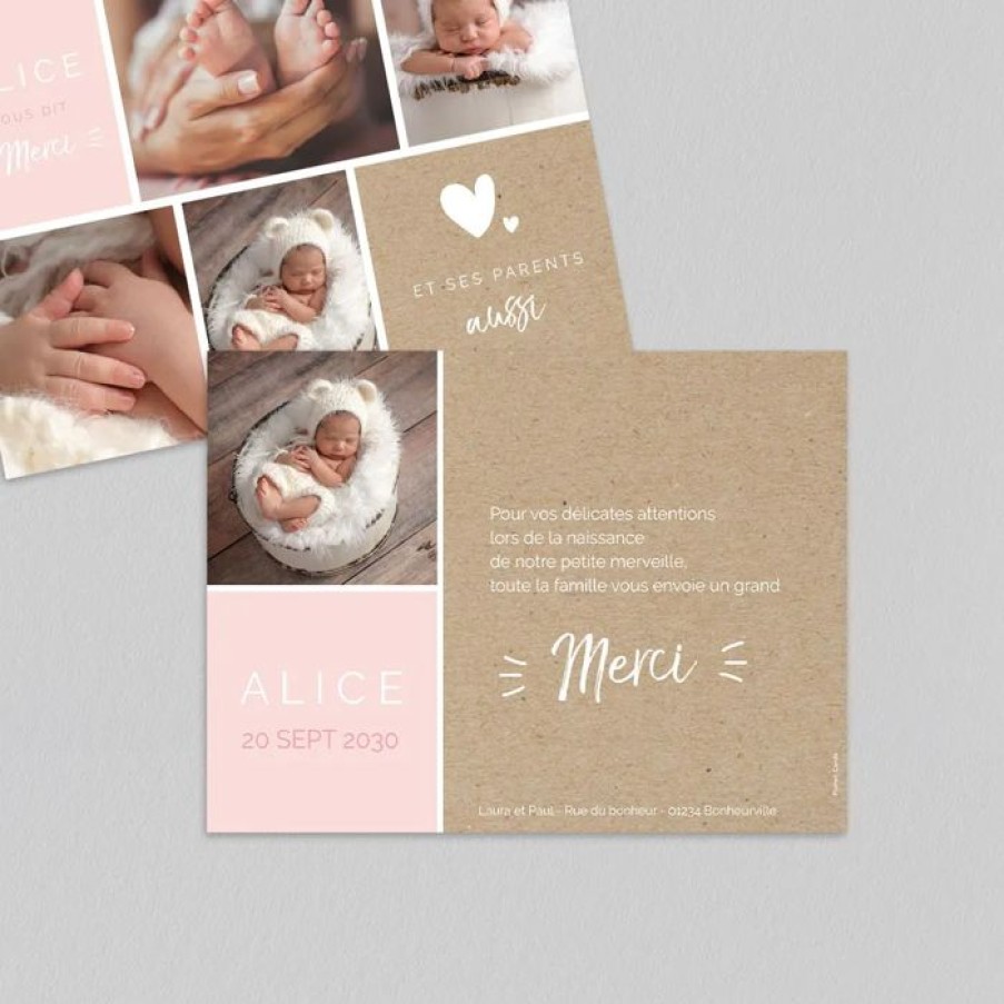 Clearance Planet cards Carte Remerciement Naissance Mon Petit Certificat