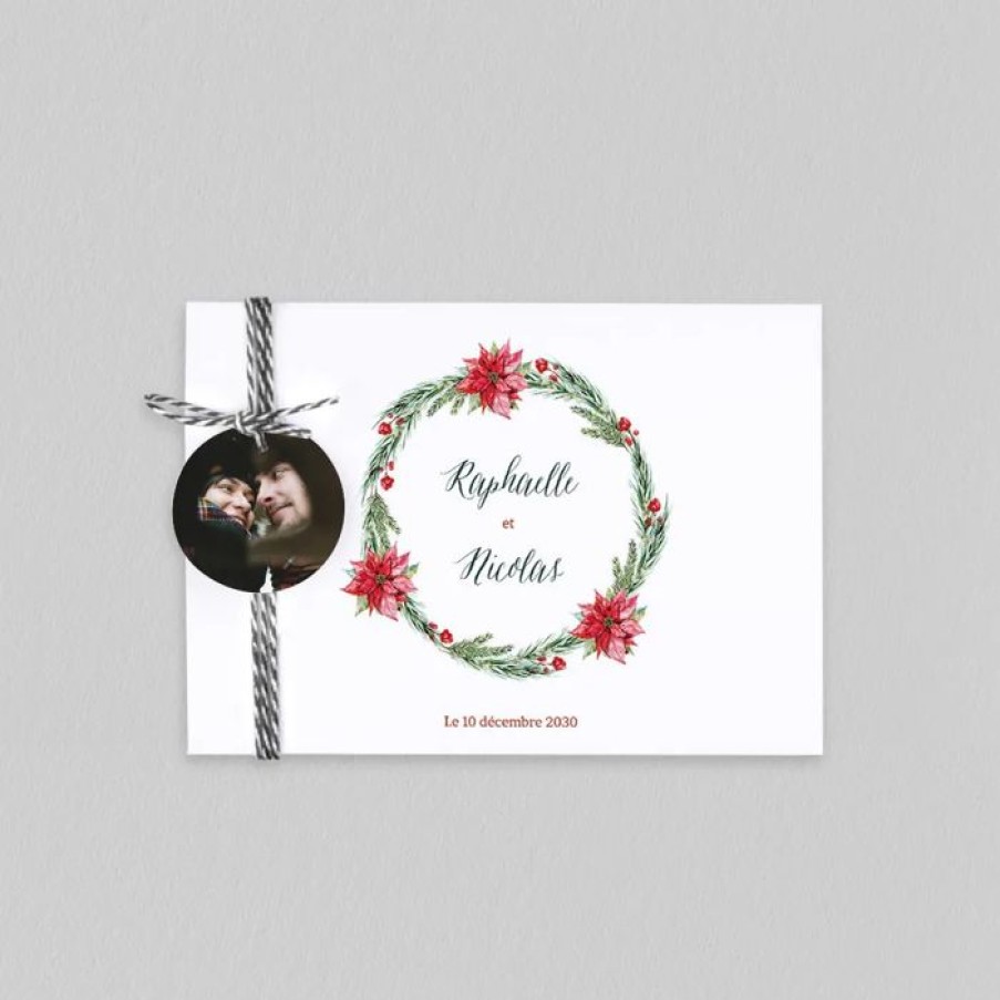 Online Planet cards Faire-Part Mariage Mariage Hivernal Delicat