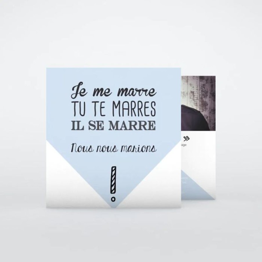 Clearance Planet cards Faire-Part Mariage Marions Nous