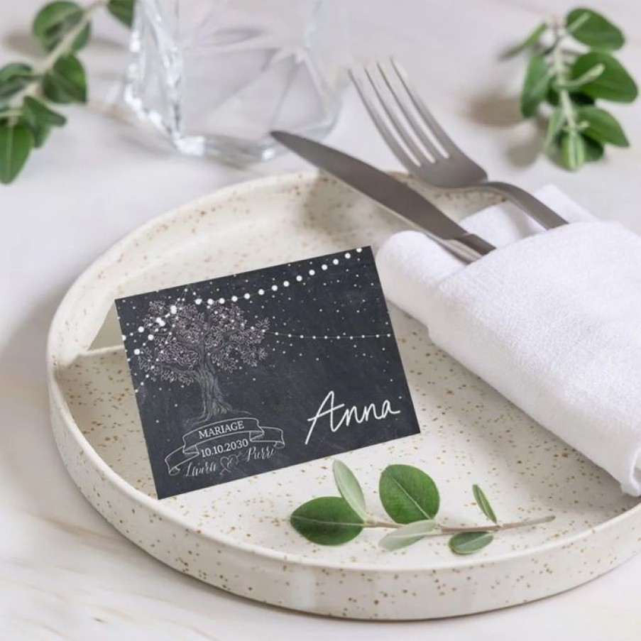 Wholesale Planet cards Marque Place Mariage Arbre Lumineux