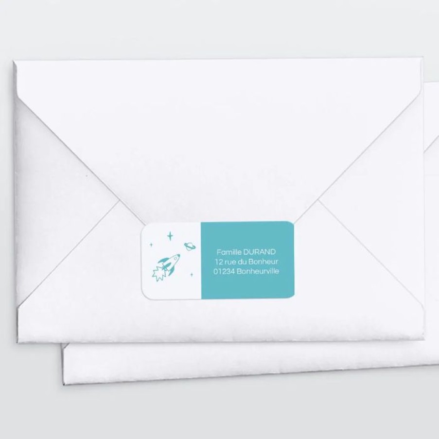 Best Planet cards Stickers Pour Enveloppes Naissance Petite Fusee