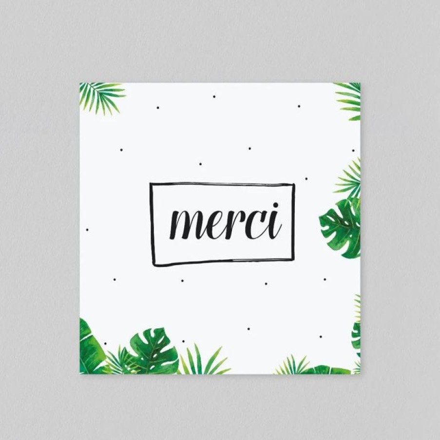 Hot Planet cards Remerciement Bapteme Foret Tropicale