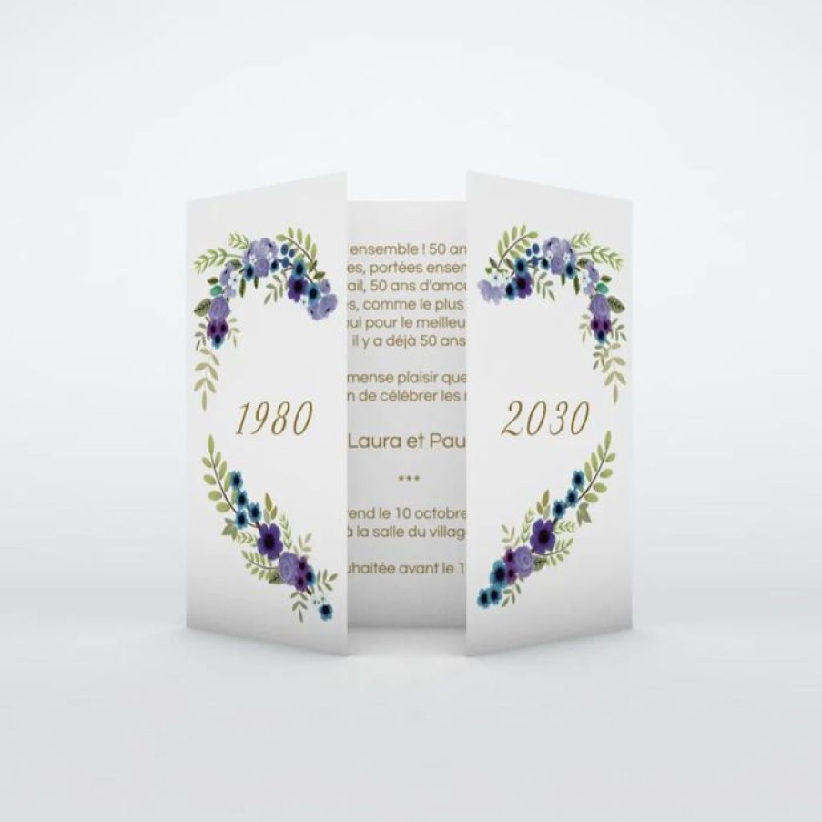 Wholesale Planet cards Carte Invitation Anniversaire De Mariage Couronne De Coeur