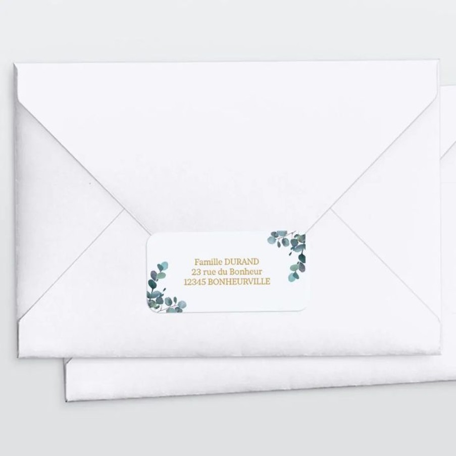 Online Planet cards Stickers Pour Enveloppes Naissance Eucalyptus