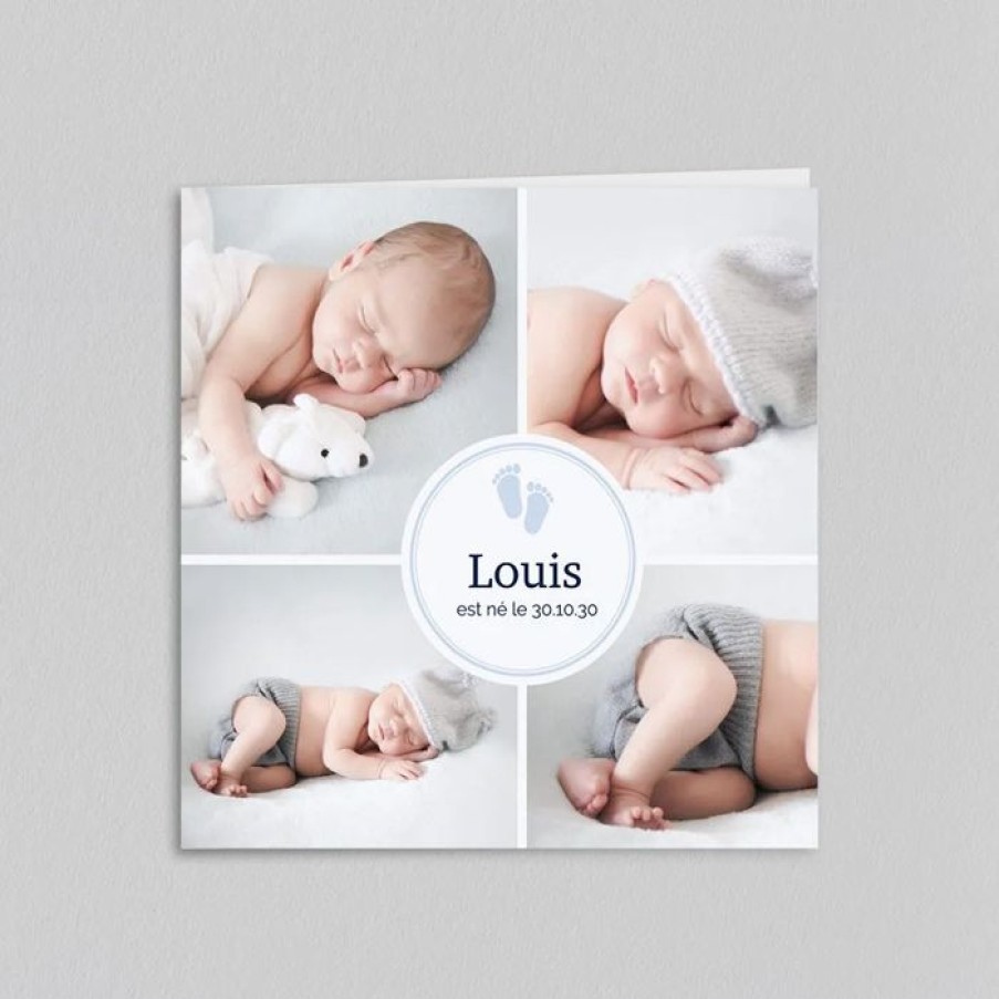 Wholesale Planet cards Faire Part Naissance Pastille Et Doux Petits Pieds