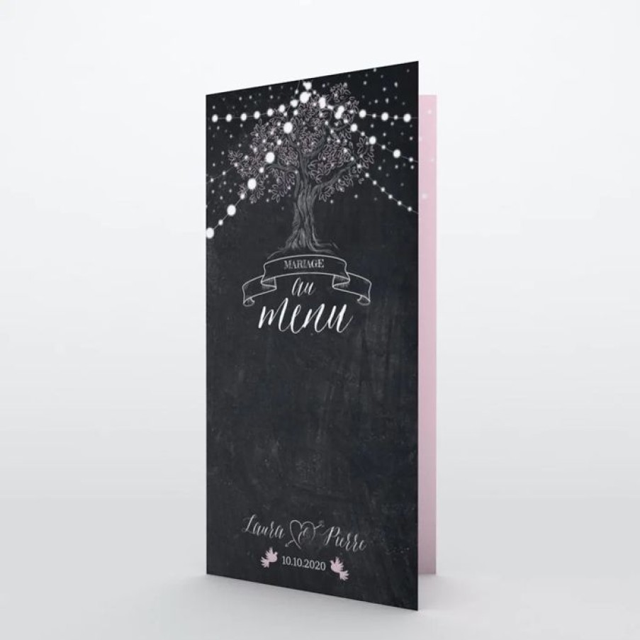 Best Planet cards Menu De Mariage Arbre Lumineux