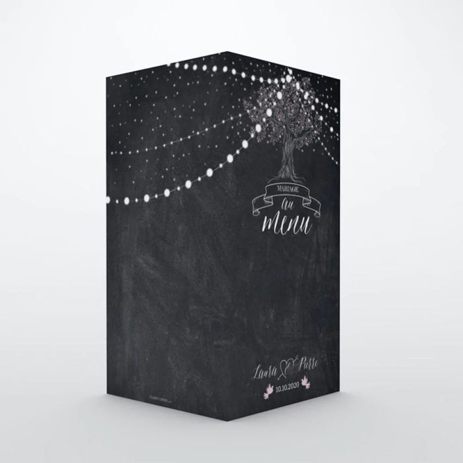 Best Planet cards Menu De Mariage Arbre Lumineux