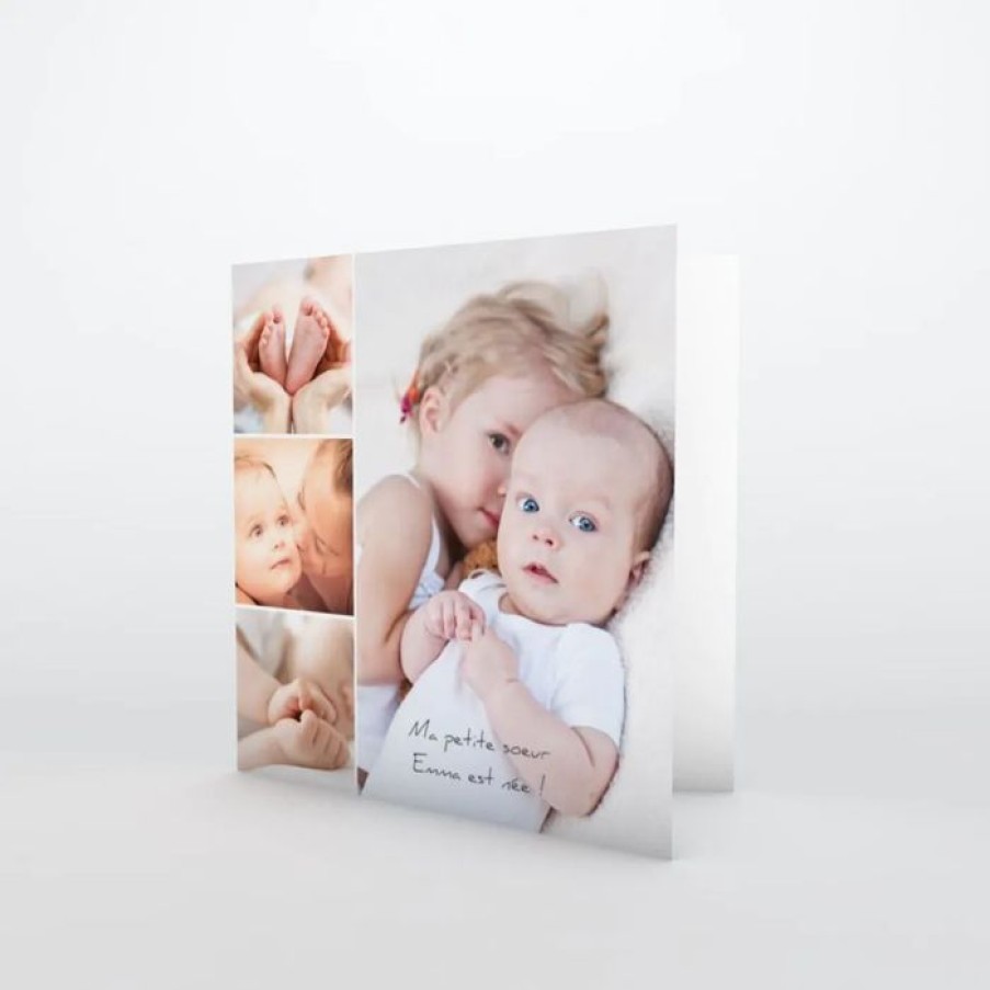 Online Planet cards Faire Part Naissance Quatre Photos De Bebe