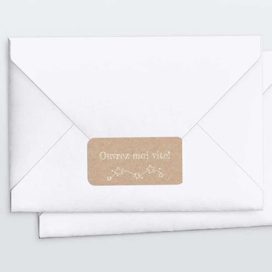 Hot Planet cards Stickers Pour Enveloppes Naissance Kraft Et Etoiles