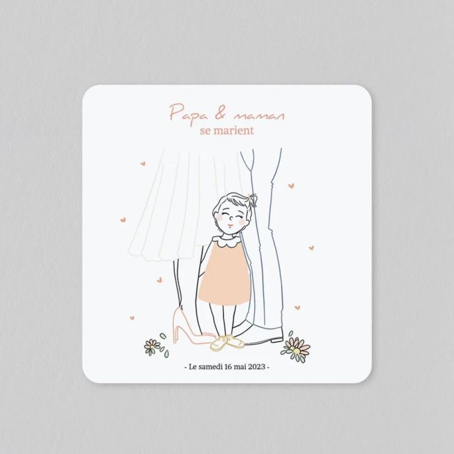 Best Planet cards Faire-Part Mariage Petite Fille D'Honneur