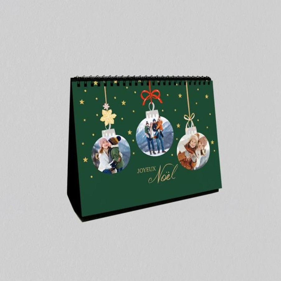 Clearance Planet cards Calendrier Photo De Bureau Boules De Noel Suspendues