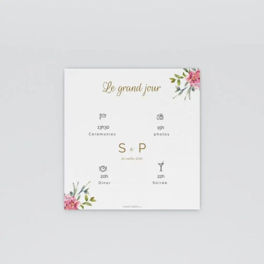 Clearance Planet cards Programme De Mariage Belle Nature