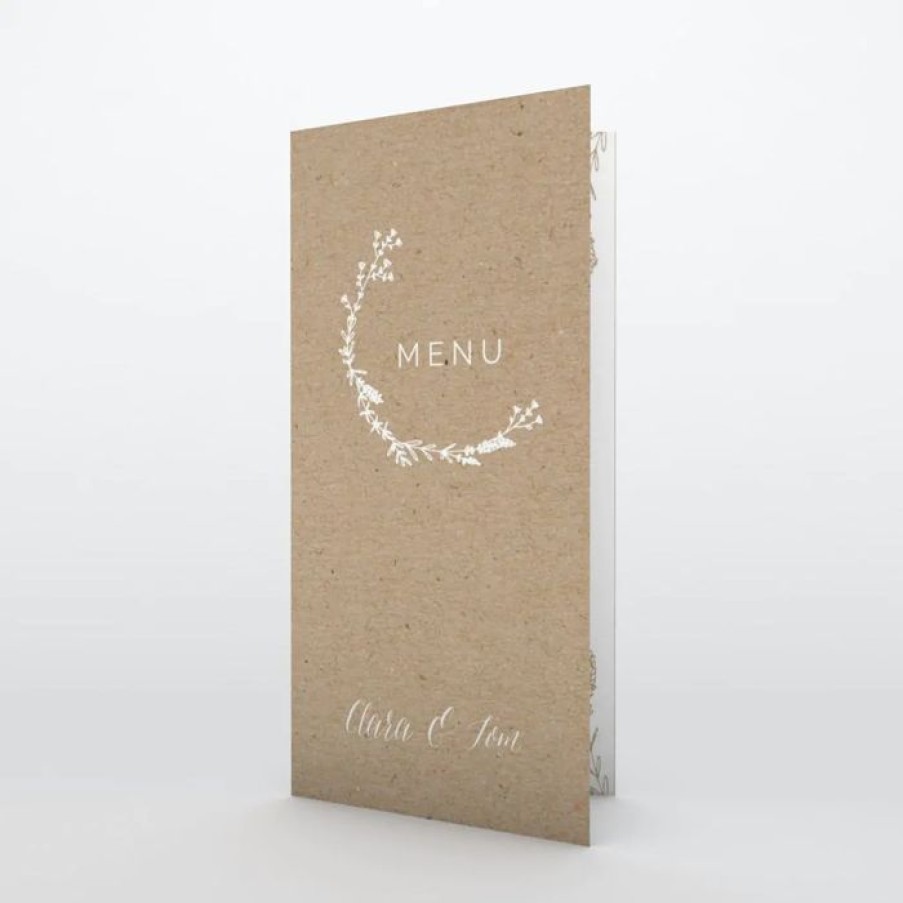 Best Planet cards Menu De Mariage Kraft Champetre