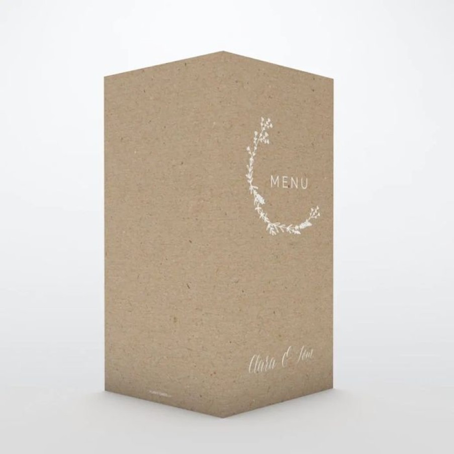 Best Planet cards Menu De Mariage Kraft Champetre