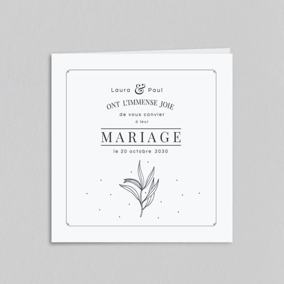 Clearance Planet cards Faire-Part Mariage Delicate Feuille