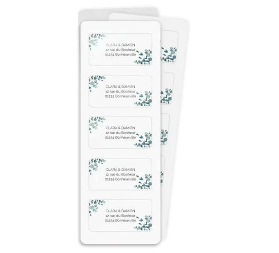 Hot Planet cards Stickers Pour Enveloppes Mariage Amour Eucalyptus