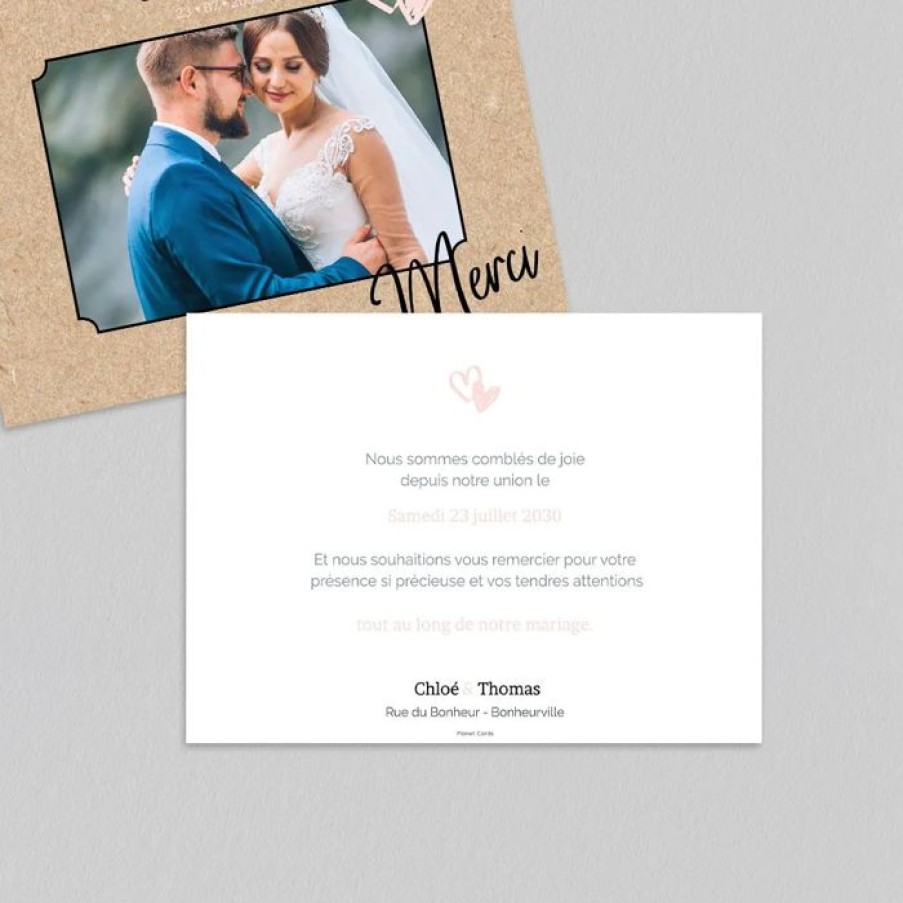 Clearance Planet cards Remerciement Mariage Script D'Amour