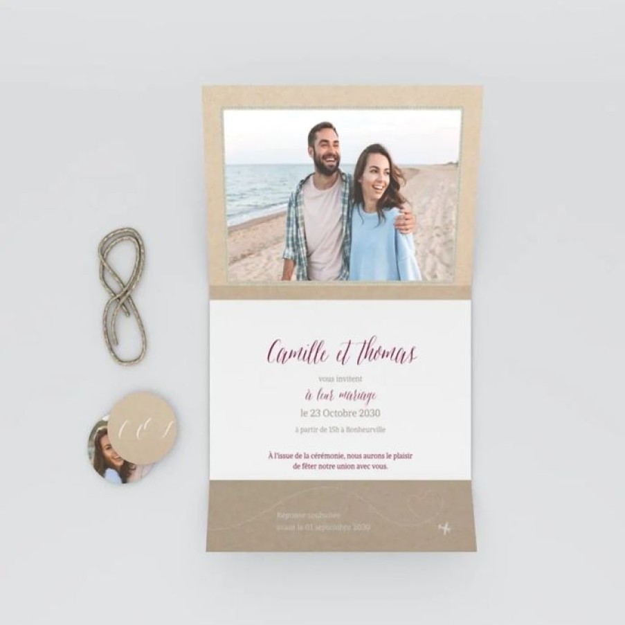 Online Planet cards Faire-Part Mariage Vol Pour L'Amour