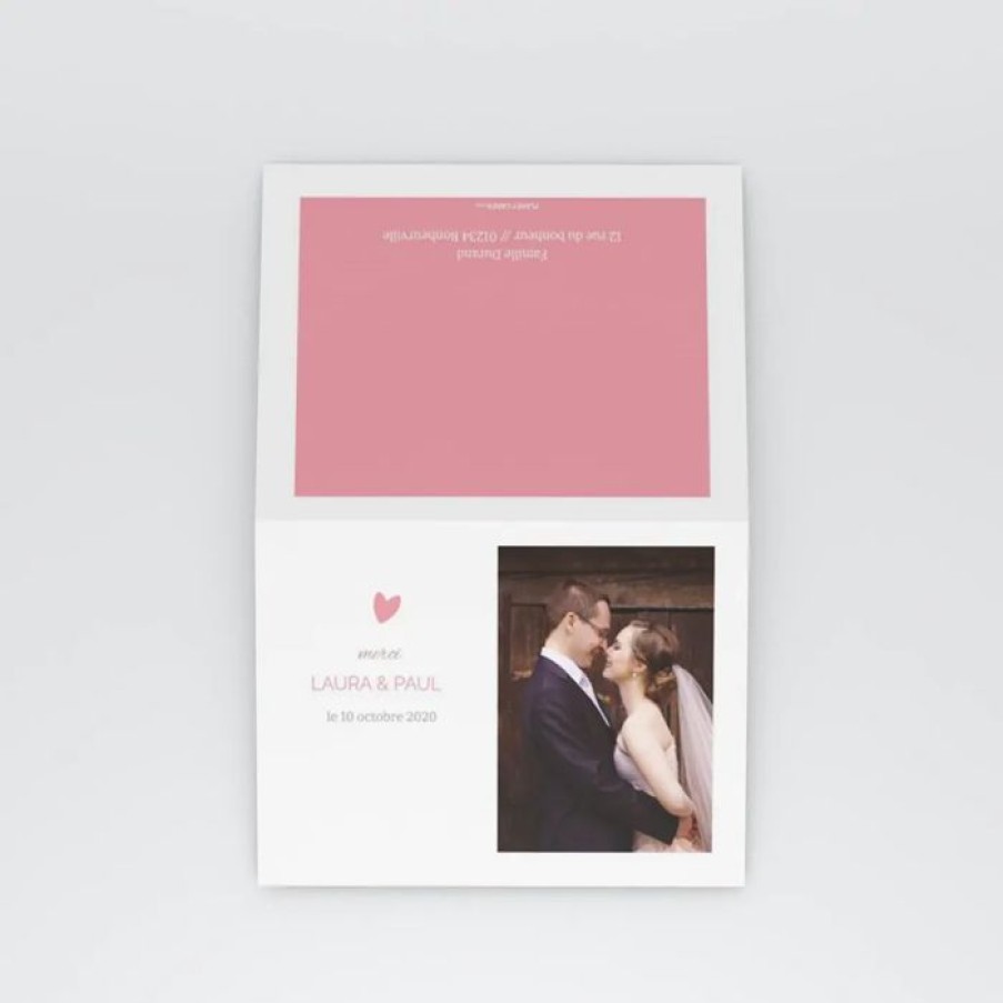 Online Planet cards Remerciement Mariage Little Coeur Photo