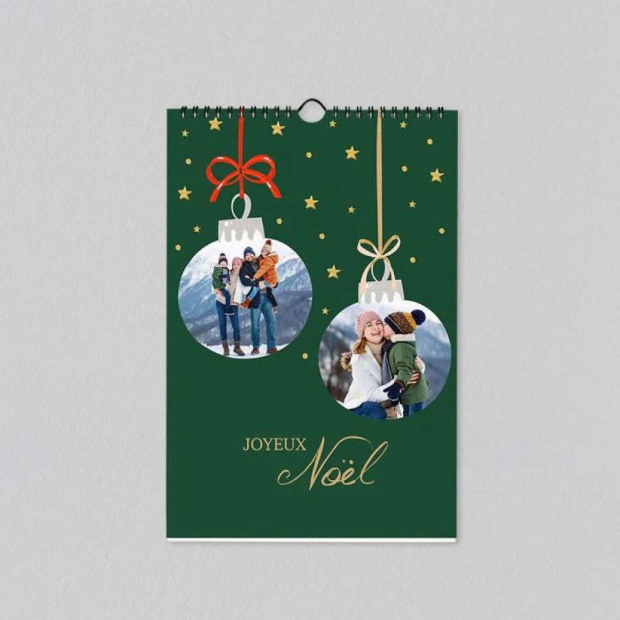 Wholesale Planet cards Calendrier Photo Boules De Noel Suspendues