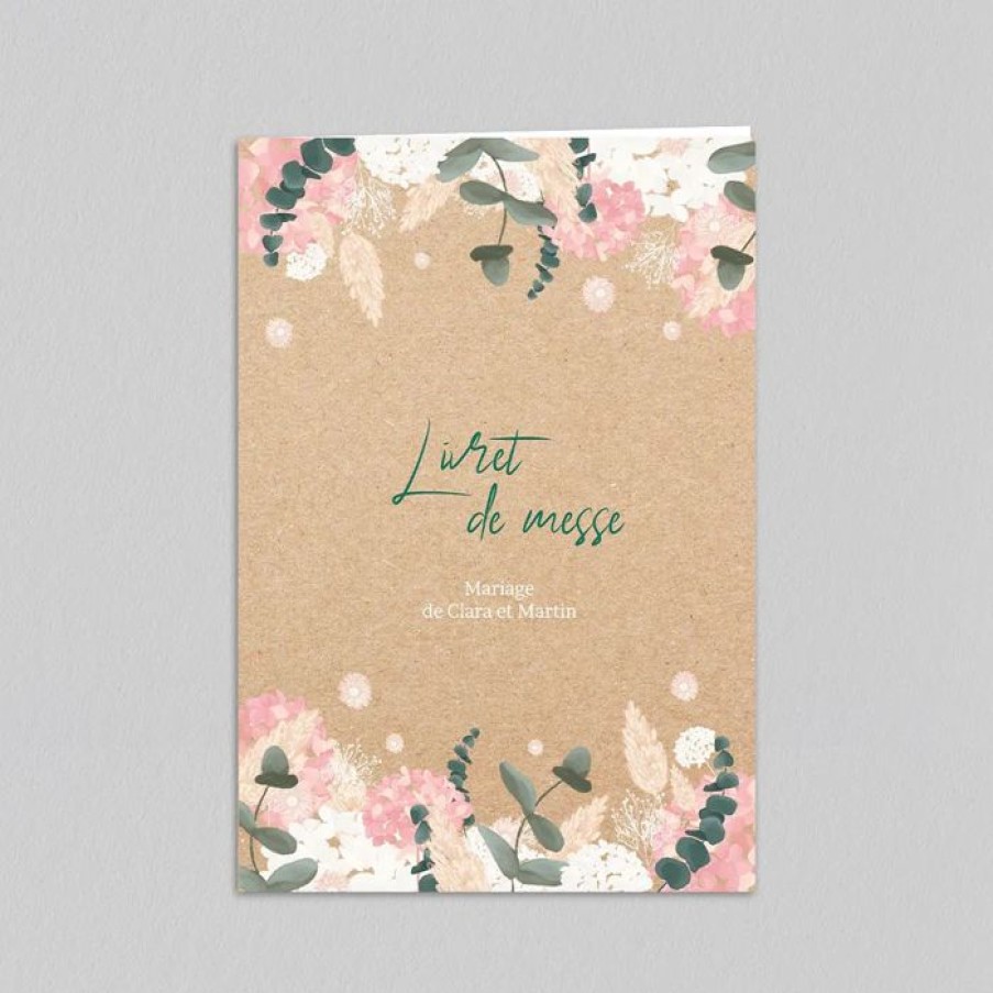 New Planet cards Livret De Messe De Mariage Eucalyptus Et Hortensia