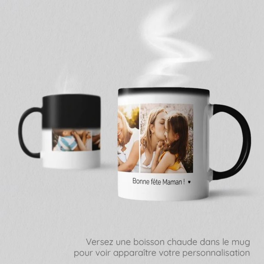 Online Planet cards Mug Photo Trois Photos Et Texte Magique