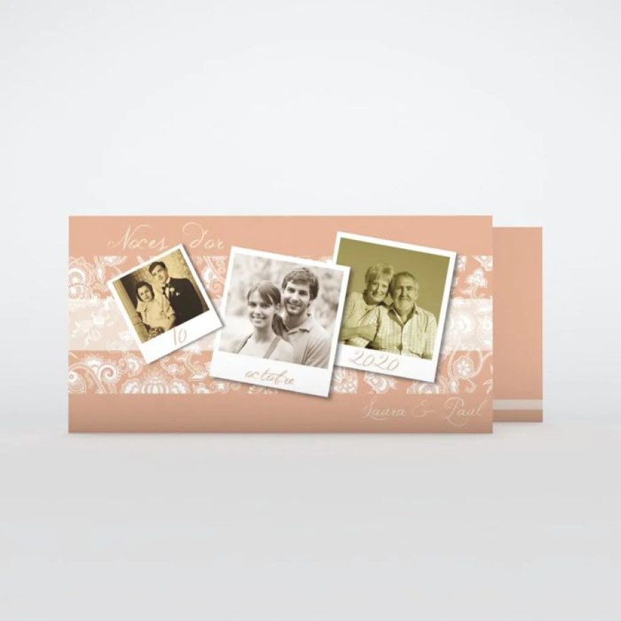 Online Planet cards Carte Invitation Anniversaire De Mariage 50 Ans En Photos Vintage