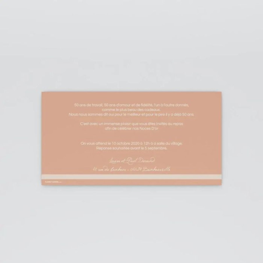 Online Planet cards Carte Invitation Anniversaire De Mariage 50 Ans En Photos Vintage