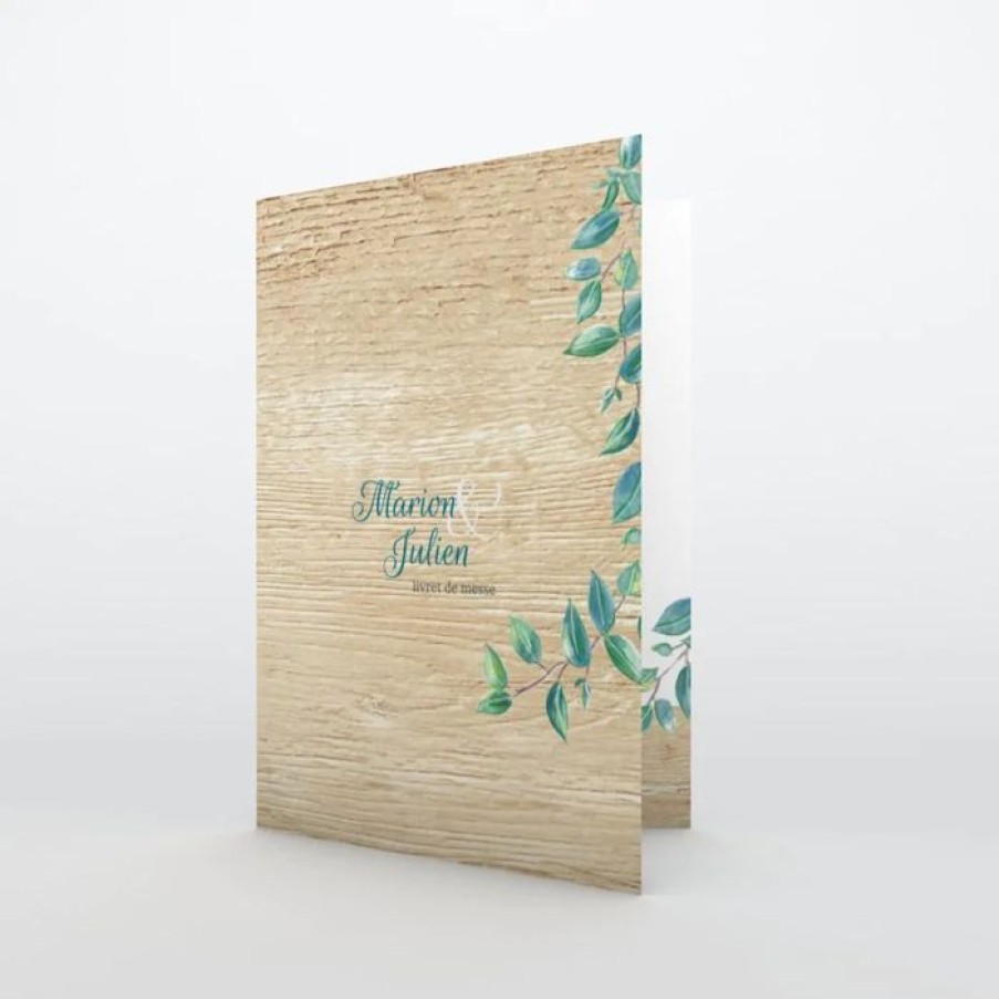 New Planet cards Livret De Messe De Mariage Eucalyptus Et Bois