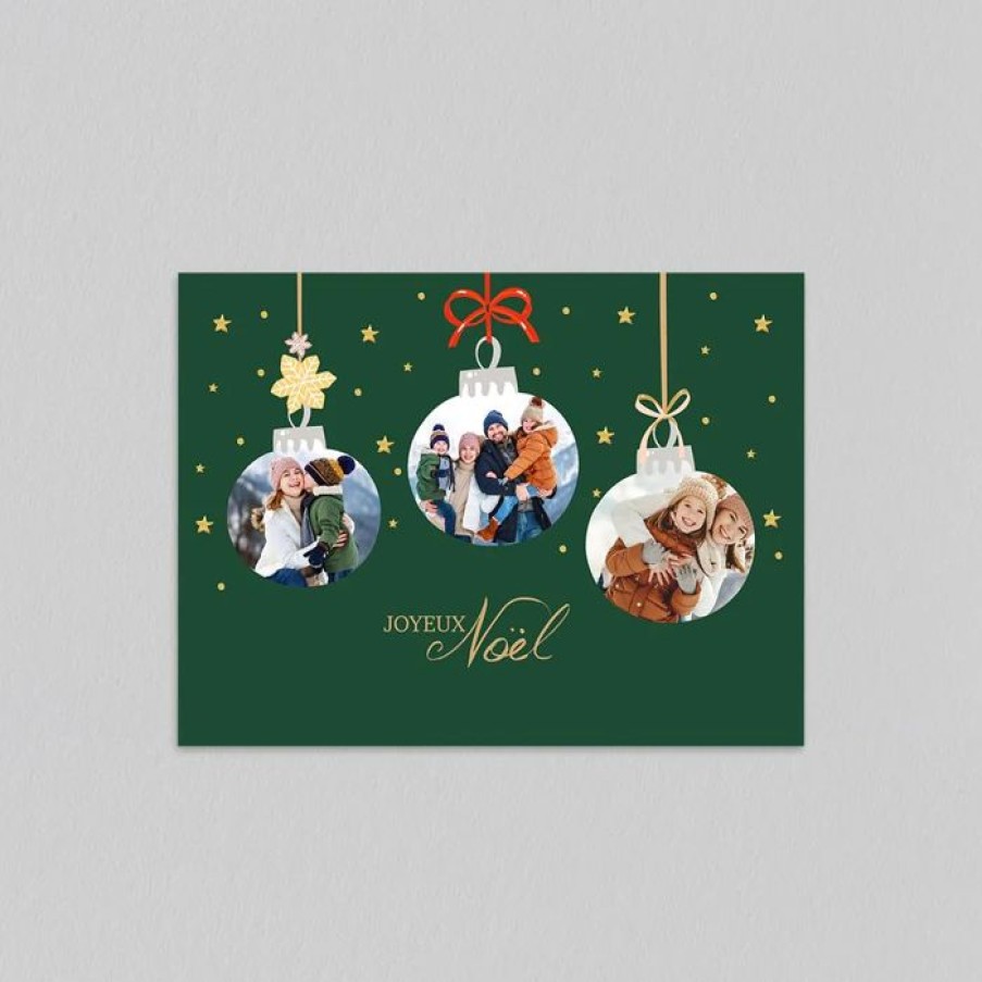 Wholesale Planet cards Carte De Noel Boules De Noel Suspendues