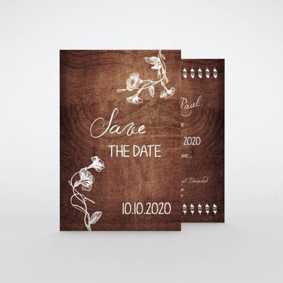 Wholesale Planet cards Save The Date Gravures Et Bois