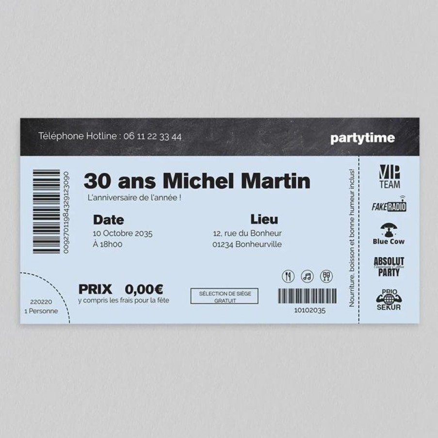 New Planet cards Carte Invitation Anniversaire Billet Evenementiel