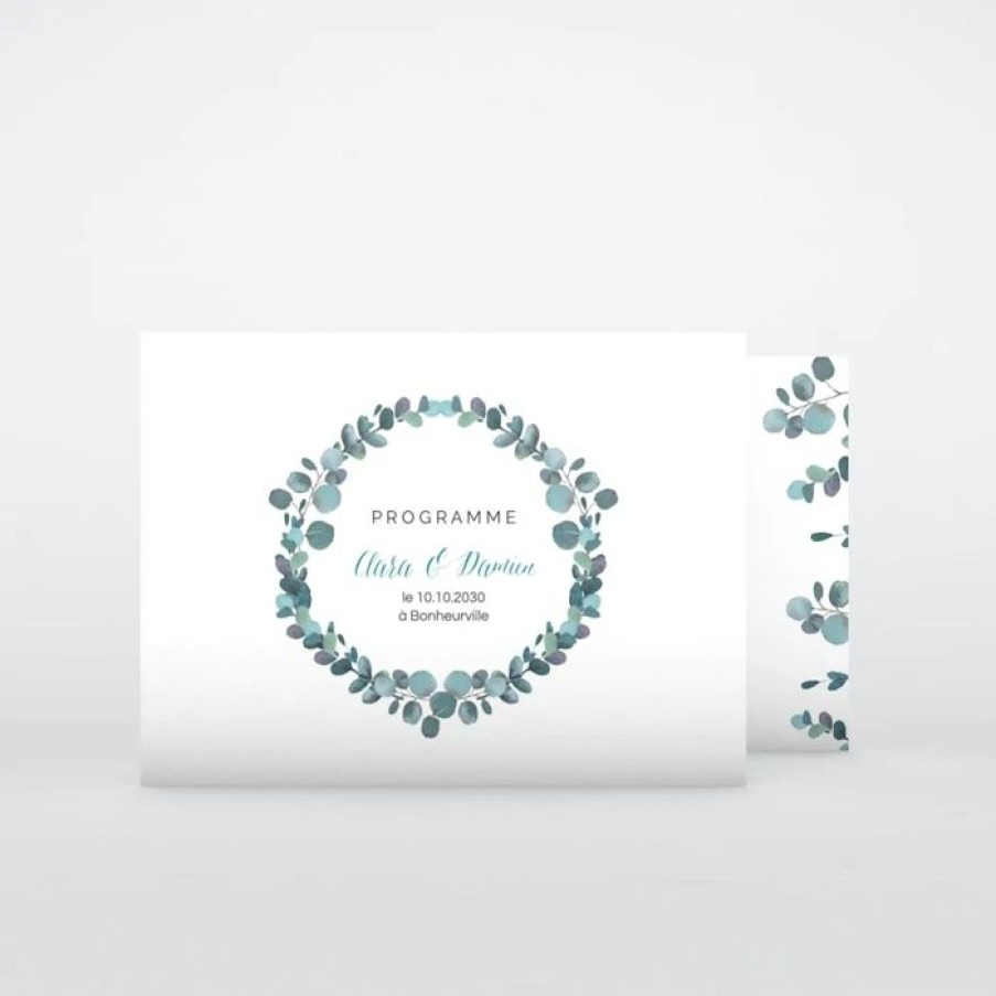 Best Planet cards Programme De Mariage Amour Eucalyptus