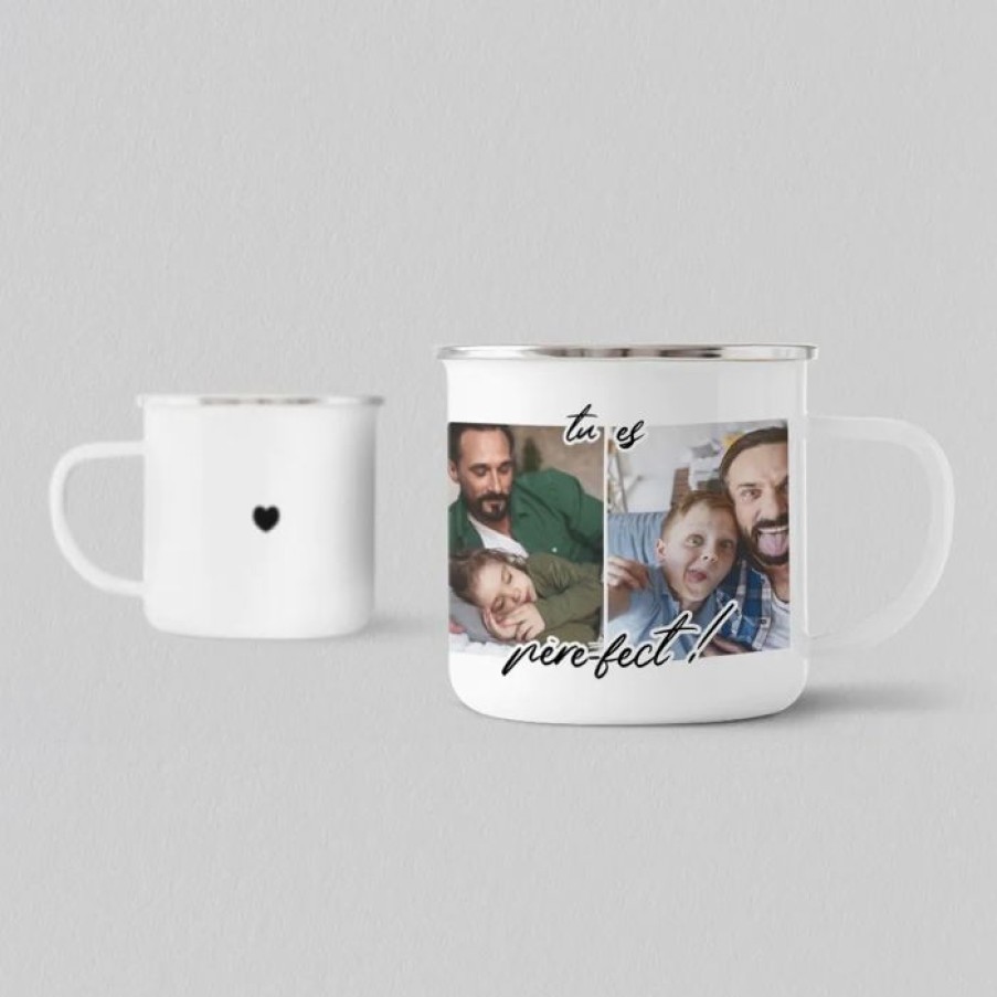 Online Planet cards Mug Photo Papa Parfait Emaille