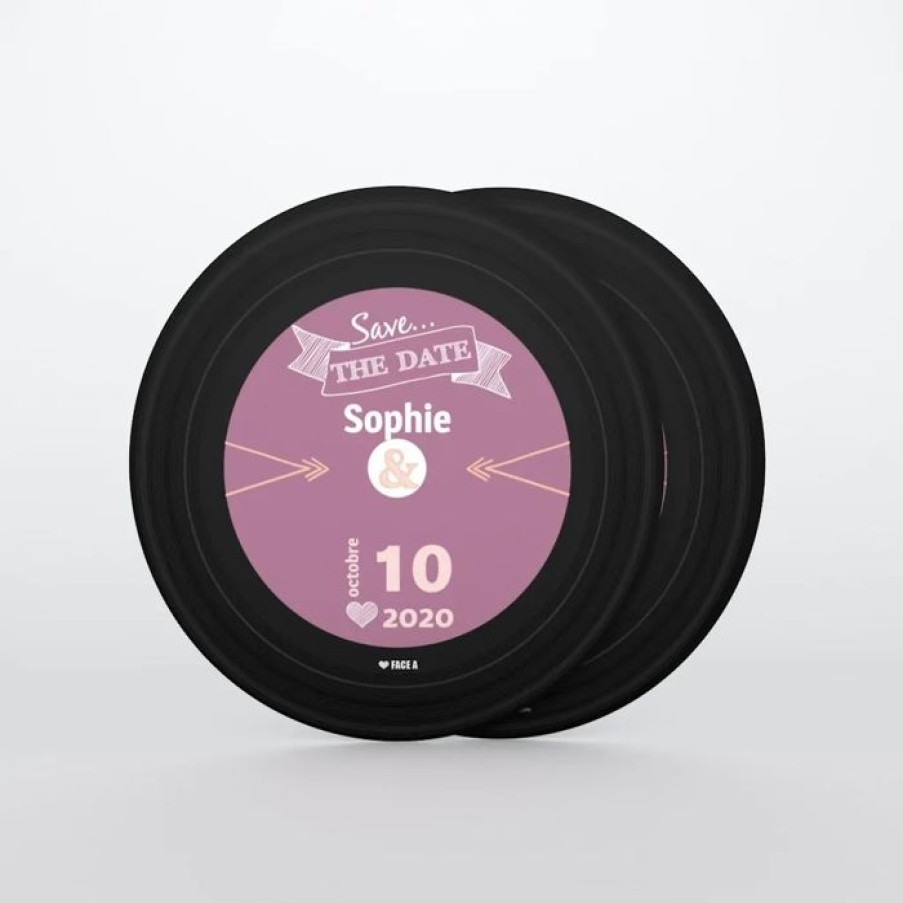 Wholesale Planet cards Save The Date Vinyle Retro