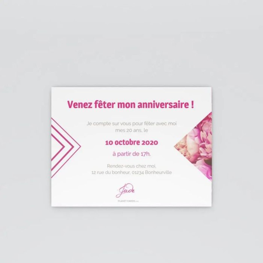 Wholesale Planet cards Carte Invitation Anniversaire 20 Ans Pele-Mele Anniversaire