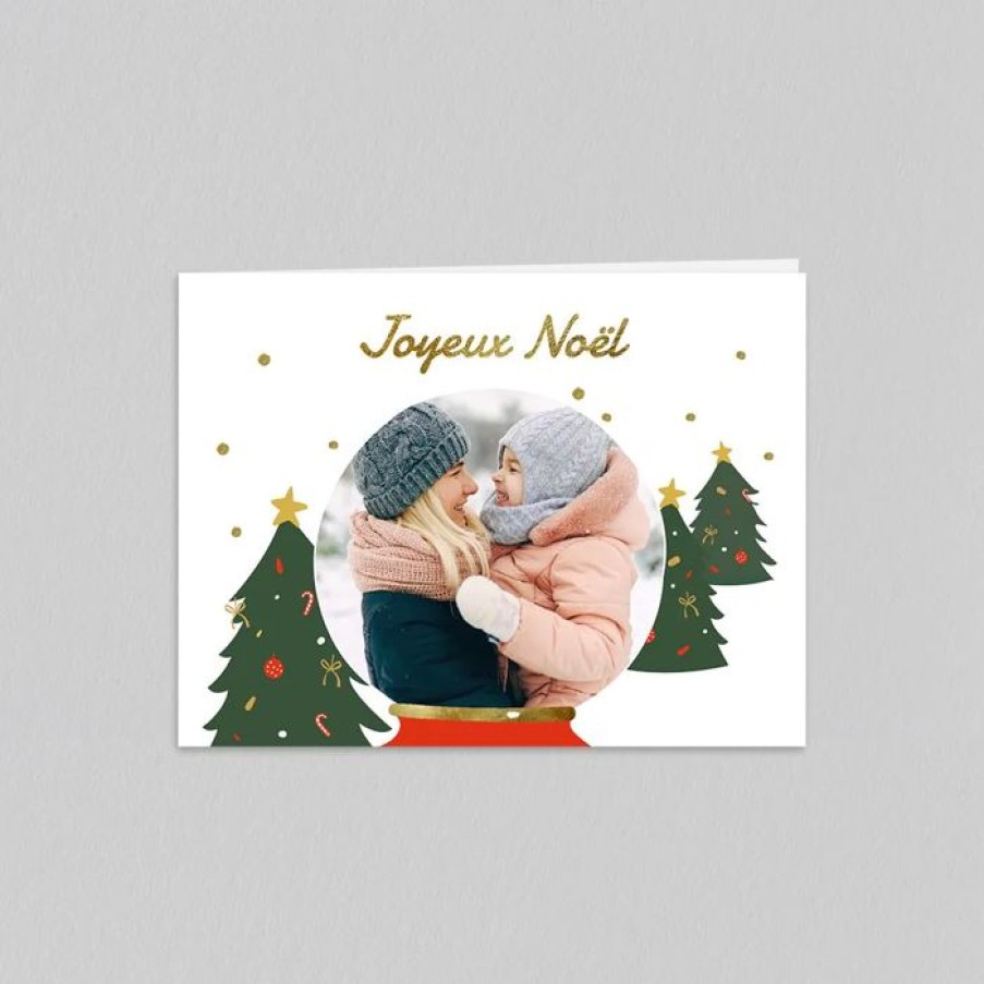 Hot Planet cards Carte De Noel Boule A Neige