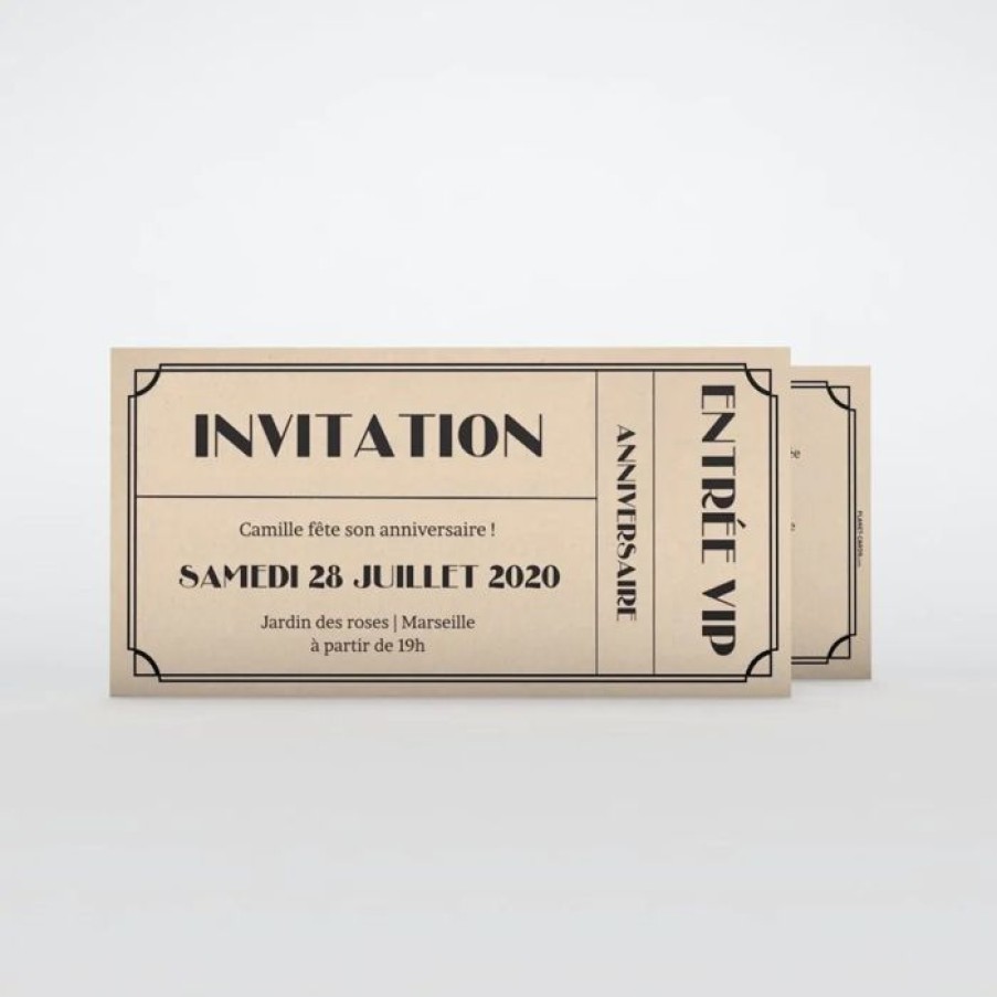 New Planet cards Carte Invitation Anniversaire Billet Vintage