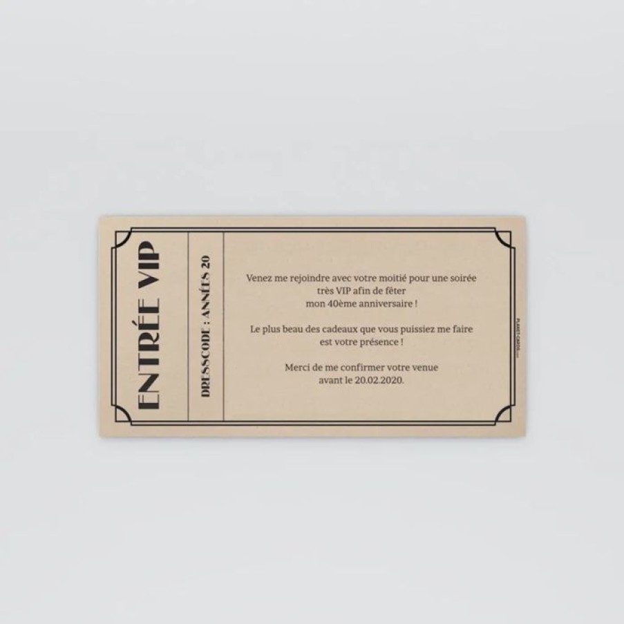 New Planet cards Carte Invitation Anniversaire Billet Vintage