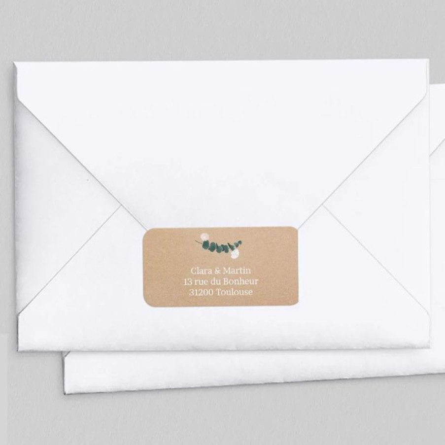 Best Planet cards Stickers Pour Enveloppes Mariage Eucalyptus Et Hortensia